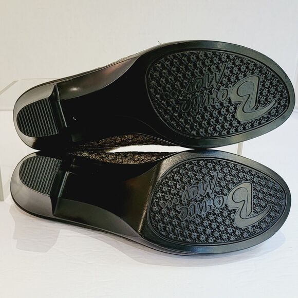 Bernie Mev Claire Peep Toe Booties Womens Size 39 8.5 Bronze Woven Pumps Sandals - Picture 9 of 10